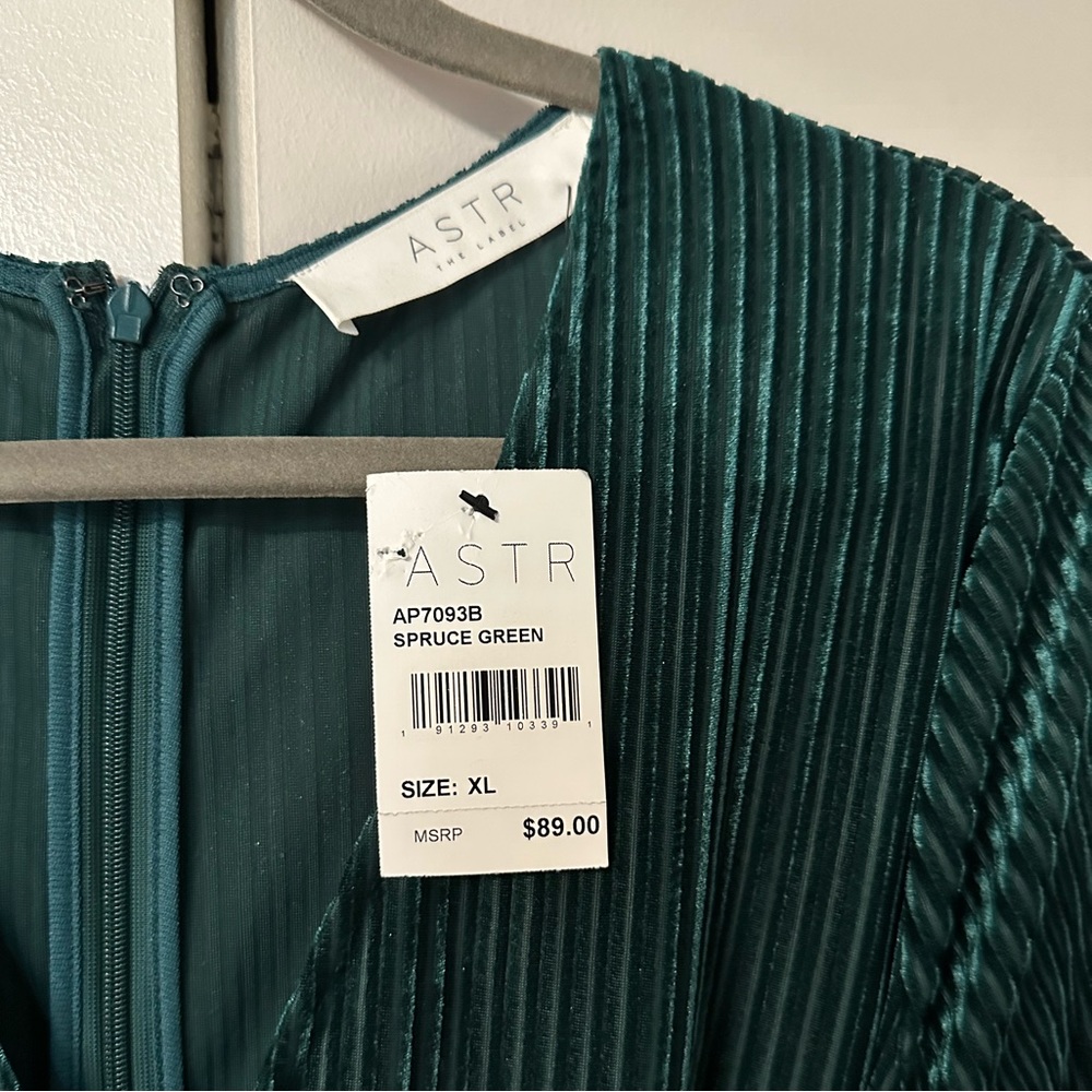 Velvet green jumpsuit